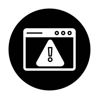 Basit Web Uyarı simgesi, vektör illüstrasyonu