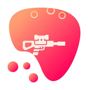 Basit Keskin Nişancı Tüfeği simgesi, vektör çizimi