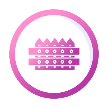 çit web simgesi, vektör çizim 