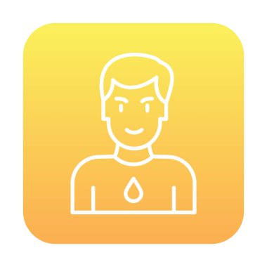 Basit Survivor kişi avatar simgesi, vektör illüstrasyonu