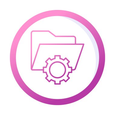 Basit Veri Yönetimi simgesi, vektör illüstrasyonu