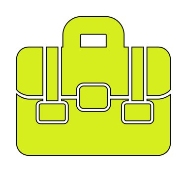 Portföy düz vektör simgesi