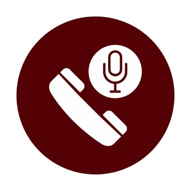 Basit Arama Kaydı simgesi, vektör illüstrasyonu