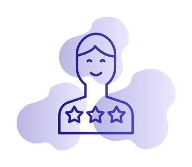 Müşteri memnuniyeti derecelendirme simgesi, vektör illüstrasyonu  