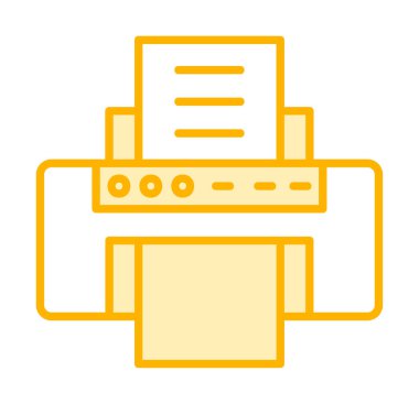 Yazıcı simgesi vektör illüstrasyonu