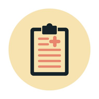 Tıbbi pano simgesi. Web için Tıbbi Rapor vektör simgesinin özet çizimi               