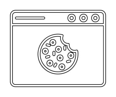 Basit Web Kurabiyeleri simgesi, vektör illüstrasyonu