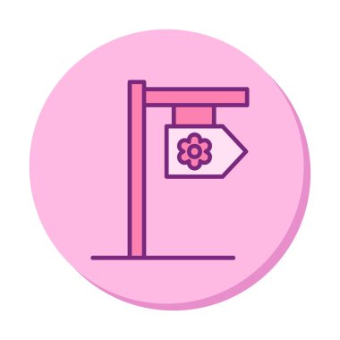 Tabela düz simgesi, vektör illüstrasyonu