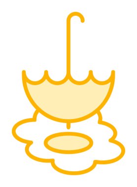 şemsiye simgesi vektör illüstrasyonu 