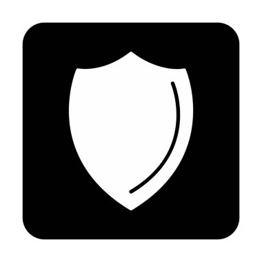 Kalkan yassı ikon vektör çizimi