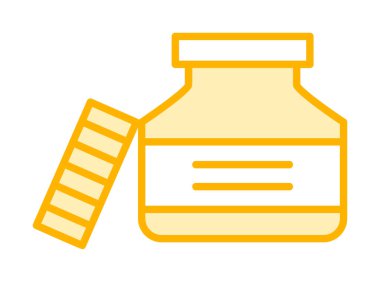 Mürekkep kavanozu simgesinin vektör çizimi 