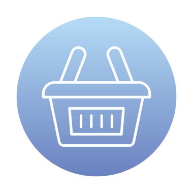 Alışveriş sepeti ikonu vektör illüstrasyonu 