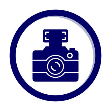 fotoğraf makinesi simgesi, vektör illüstrasyonu