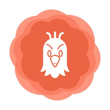 şık papağan kafası logo vektör çizimi