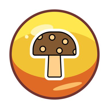 Mushroom icon, vector illustration simple design