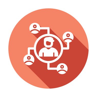 vektör olarak düz sosyal ağ simgesi. logotype