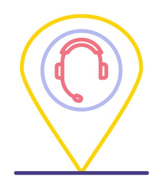 konum pin simgesi, vektör illüstrasyonu basit tasarım