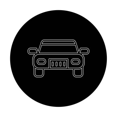 araba web simgesi basit illüstrasyon 