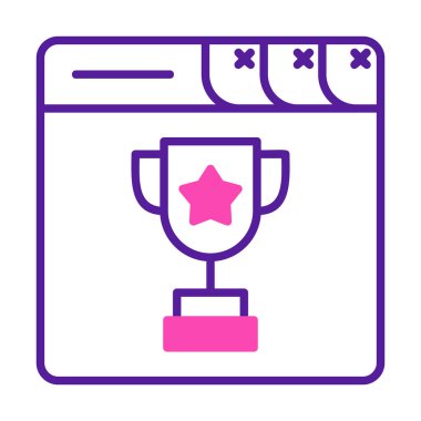 kupa ikonu vektör illüstrasyon tasarımı