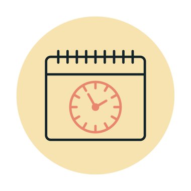 Beyaz arka plan üzerinde izole zamanlama simgesini