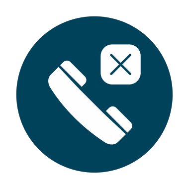 Arama telefonu Reddedilmiş simge vektör illüstrasyon tasarımı