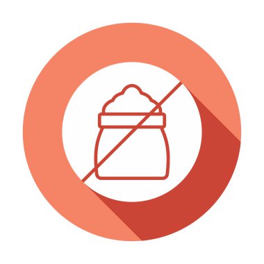 Şeker işareti yok, vektör illüstrasyonu  