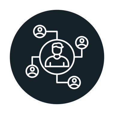 vektör olarak düz sosyal ağ simgesi. logotype