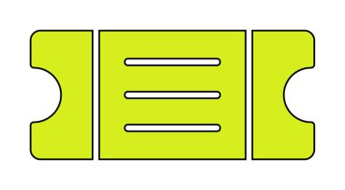 bilet simgesi, vektör illüstrasyonu basit tasarım