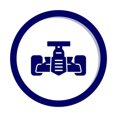 düz yarış arabası ikonu vektör illüstrasyon tasarımı