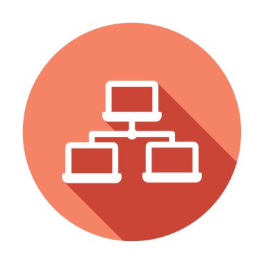 Basit ağ simgesi, vektör illüstrasyonu