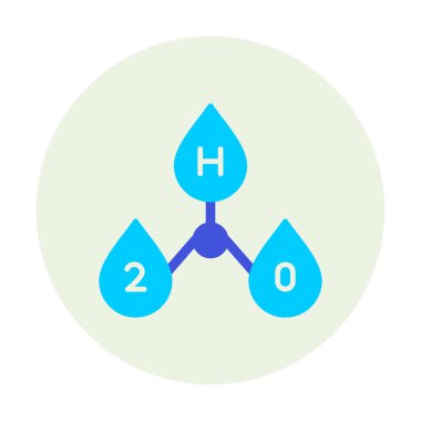h 2 sembollü su damlaları 