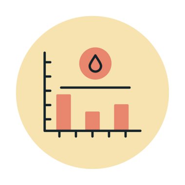 Şeker seviyesi grafik simgesi, vektör illüstrasyonu  