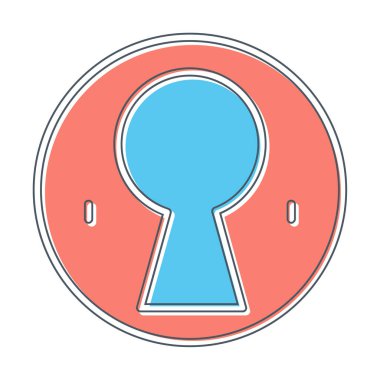 Anahtar deliği vektör çizimi, simge ögesi biçimi              