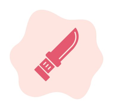 Beyaz arka plan üzerinde izole bıçak simge vektör  