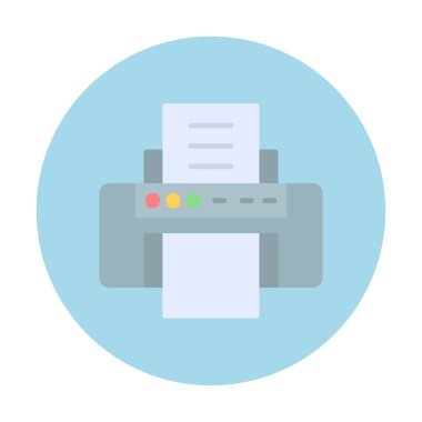 Yazıcı simgesi vektör illüstrasyonu