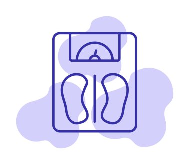 Basit Ağırlık Ölçekleme simgesi, vektör illüstrasyonu