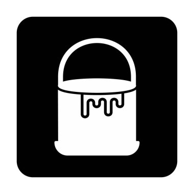 Boya kovası simge vektör çizim