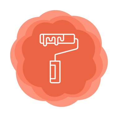 Modern Paint Roller simgesinin vektör çizimi              