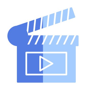 Alkış tahtası vektör düz renk simgesi