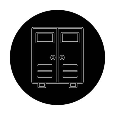 Lockers web simgesi, vektör illüstrasyonu                