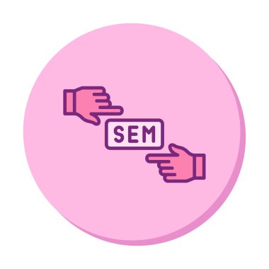 Basit düz Sem simgesi izole kavramı