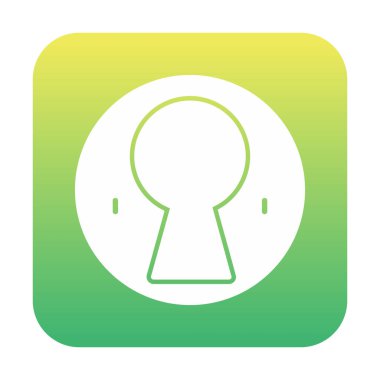 Anahtar deliği vektör çizimi, simge ögesi biçimi              