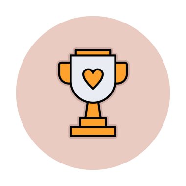 Kupalı kupa. Web simgesi basit illüstrasyon