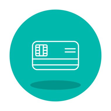 Kredi kartı simgesi, vektör illüstrasyonu basit tasarım