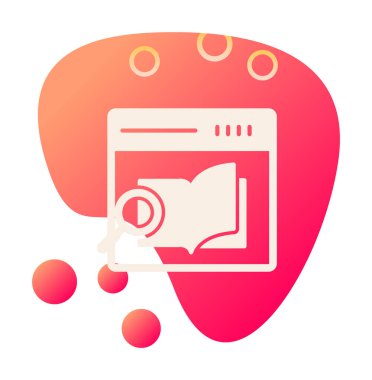 Basit Araştırma Kitabı simgesi, vektör illüstrasyonu