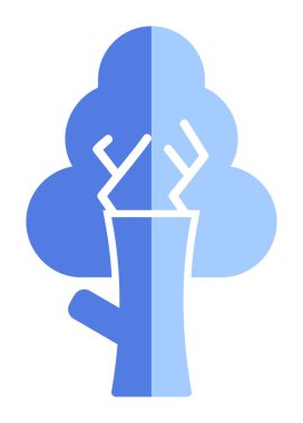 ağaç simgesi basit resimleme