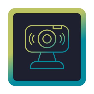 Web kamerası. Web simgesi basit illüstrasyon                   