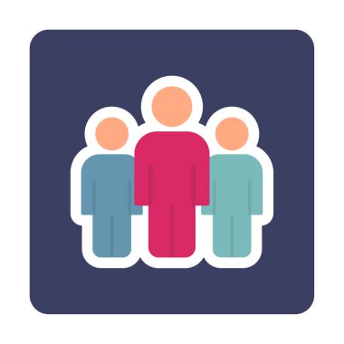 grup insan düz biçim vektör çizimi 