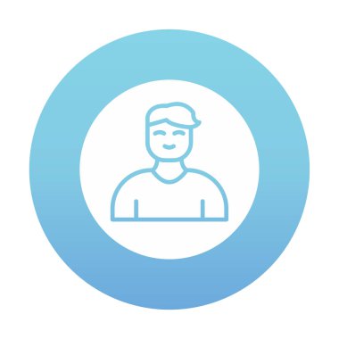 Profil simgesi vektör illüstrasyonu