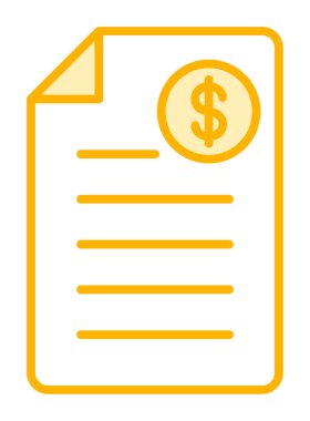 Alışveriş Faturası Vektör renk simgesi tasarımı 